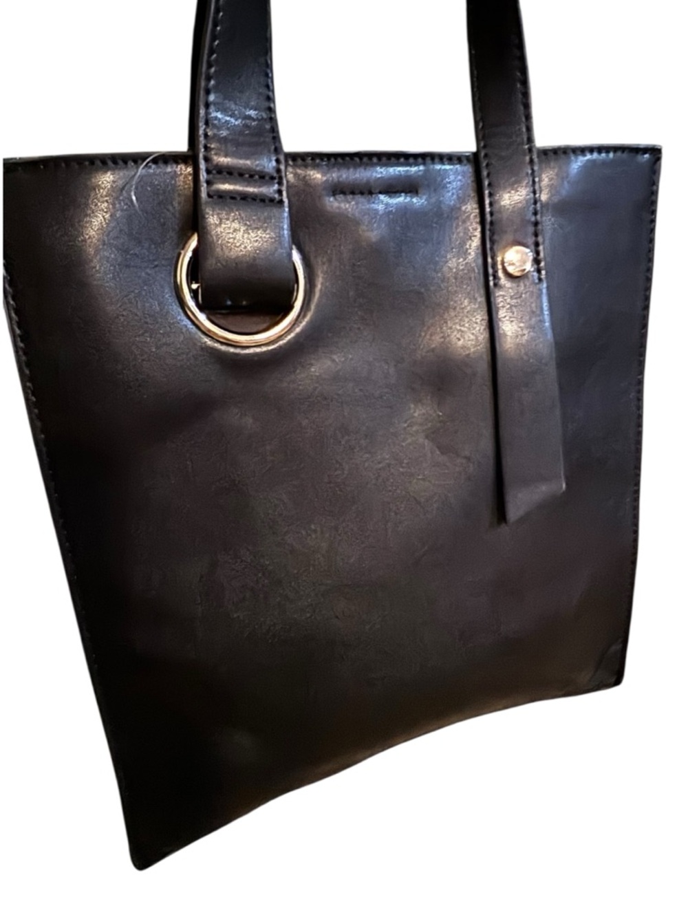 Walasa Black Professional Tote Split Leather Stru… - image 3